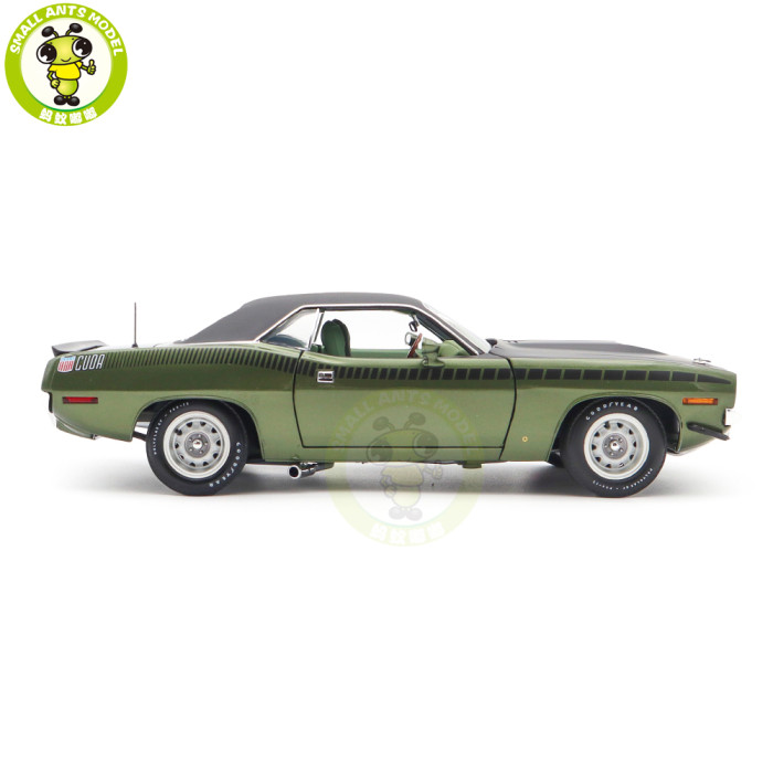 1/18 1970 Plymouth AAR Cuda ACME Ivy Green Diecast Model Car Toys Gifts