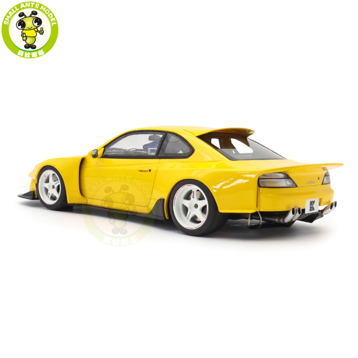 1/18 Kyosho Samural Nissan Silvia S15 Khyzyl Saleem Yellow Resin Model Gifts For Friends