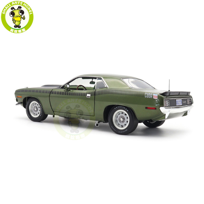 1/18 1970 Plymouth AAR Cuda ACME Ivy Green Diecast Model Car Toys Gifts