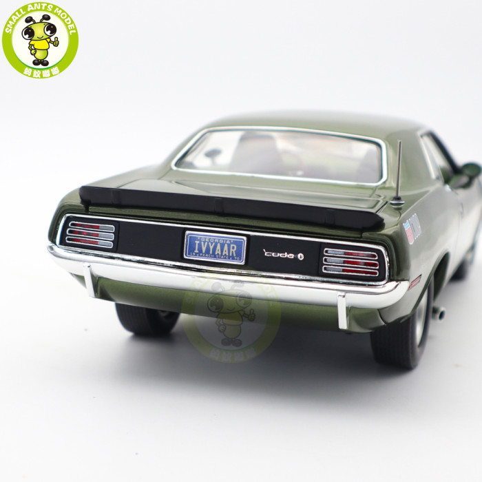 1/18 1970 Plymouth AAR Cuda ACME Ivy Green Diecast Model Car Toys Gifts