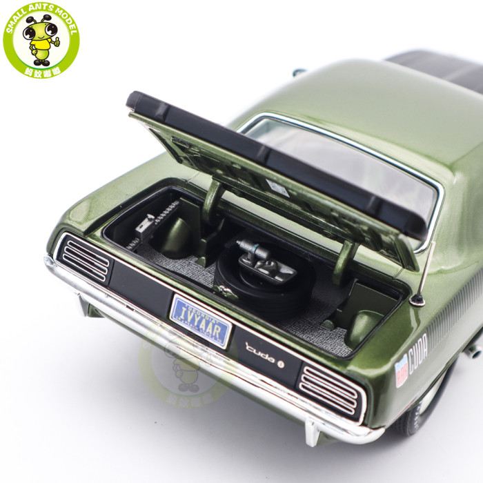 1/18 1970 Plymouth AAR Cuda ACME Ivy Green Diecast Model Car Toys Gifts