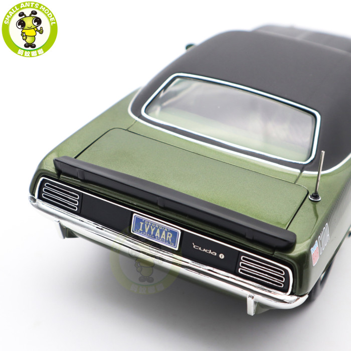 1/18 1970 Plymouth AAR Cuda ACME Ivy Green Diecast Model Car Toys Gifts