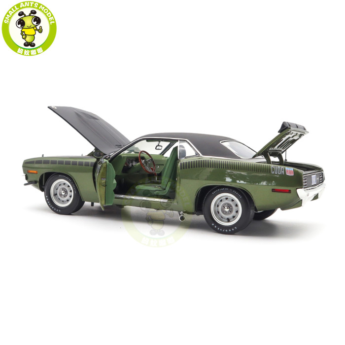 1/18 1970 Plymouth AAR Cuda ACME Ivy Green Diecast Model Car Toys Gifts