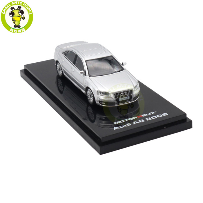 1/64 MOTORHELIX Audi A8 2008 Diecast Model Toy Car Gifts For Father Friends