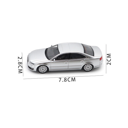 1/64 MOTORHELIX Audi A8 2008 Diecast Model Toy Car Gifts For Father Friends