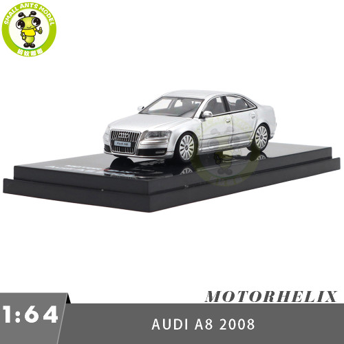 1/64 MOTORHELIX Audi A8 2008 Diecast Model Toy Car Gifts For Father Friends
