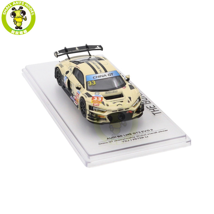 1/64 Kiloworks Audi R8 LMS GT3 EVO II 2025 Scherer Sport PHX Diecast Model Toys Car Boys Girls Gifts