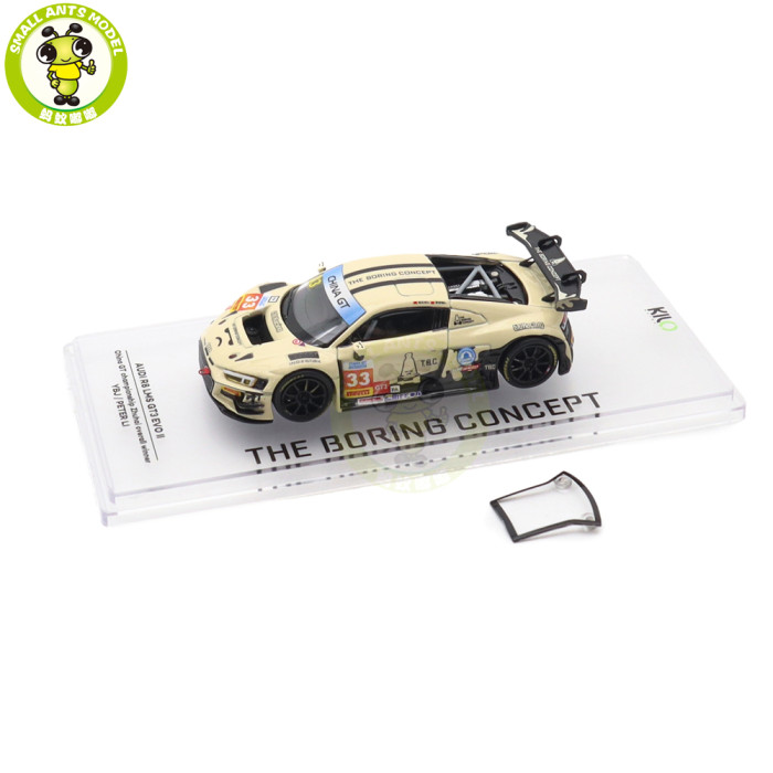 1/64 Kiloworks Audi R8 LMS GT3 EVO II 2025 Scherer Sport PHX Diecast Model Toys Car Boys Girls Gifts