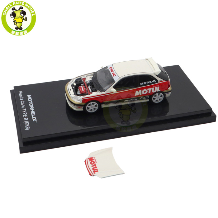1/64 MOTORHELIX Honda Civic Type R EK9 Diecast Model Toy Car Gifts For Father Friends