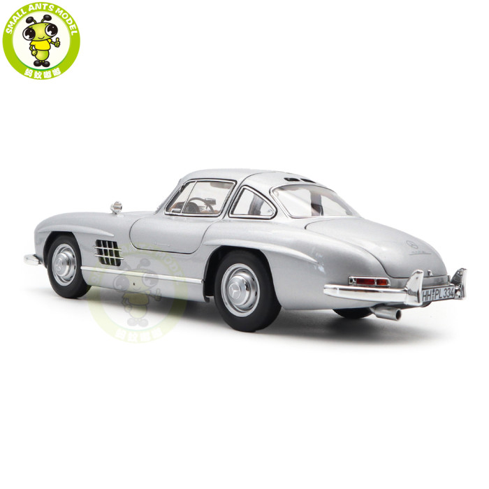 1/18 Mercedes Benz 300SL 300 SL Type W198 1954 Norev 183857 Silver Diecast Model Car