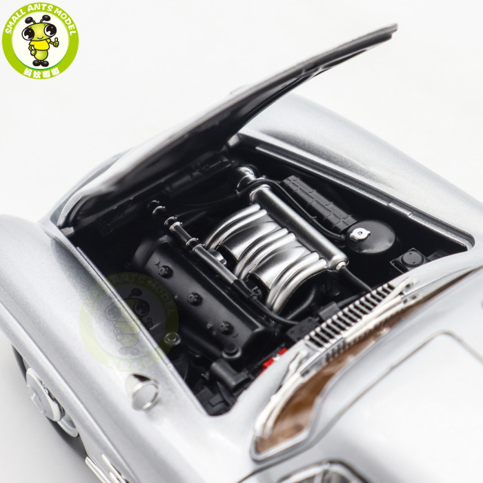 1/18 Mercedes Benz 300SL 300 SL Type W198 1954 Norev 183857 Silver Diecast Model Car