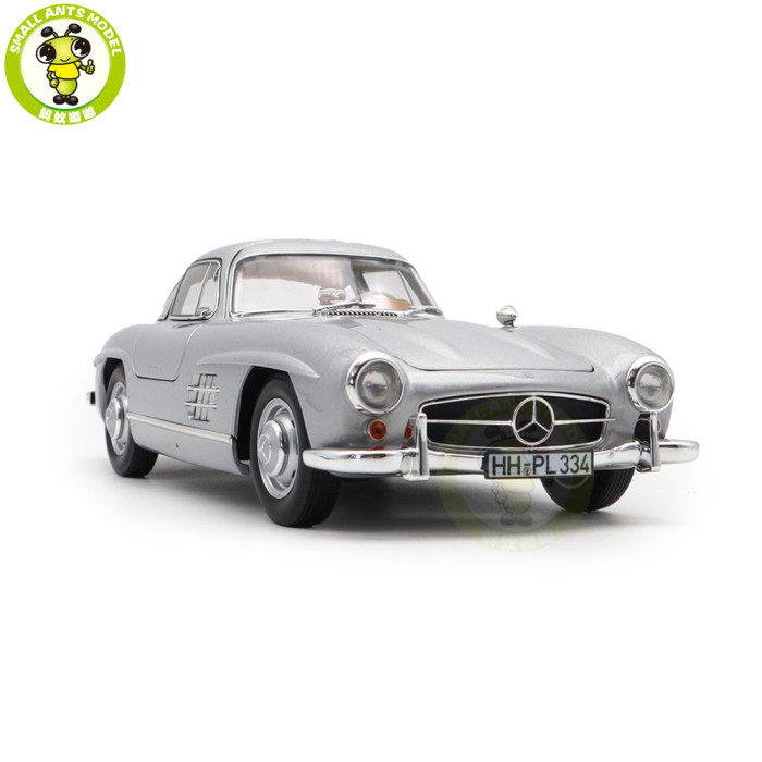 1/18 Mercedes Benz 300SL 300 SL Type W198 1954 Norev 183857 Silver Diecast Model Car