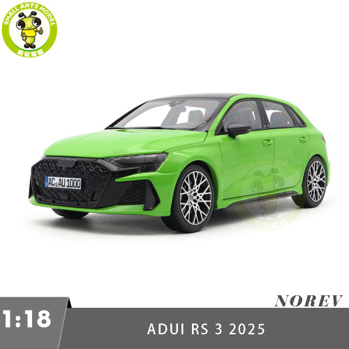 1/18 Audi RS 3 2025 NOREV 188390 Kyalami Green Diecast Model Toys Car Gifts For Friends Father