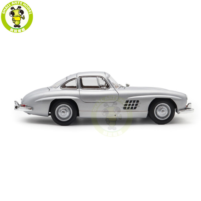 1/18 Mercedes Benz 300SL 300 SL Type W198 1954 Norev 183857 Silver Diecast Model Car