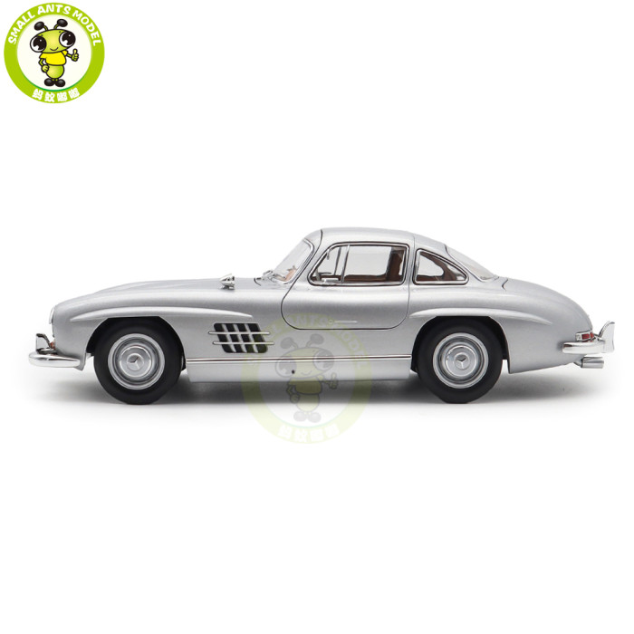 1/18 Mercedes Benz 300SL 300 SL Type W198 1954 Norev 183857 Silver Diecast Model Car