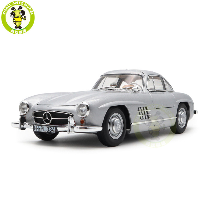 1/18 Mercedes Benz 300SL 300 SL Type W198 1954 Norev 183857 Silver Diecast Model Car