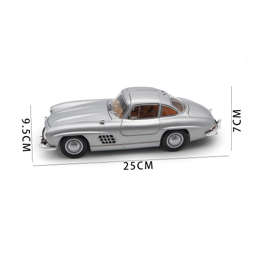 1/18 Mercedes Benz 300SL 300 SL Type W198 1954 Norev 183857 Silver Diecast Model Car