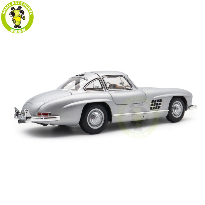1/18 Mercedes Benz 300SL 300 SL Type W198 1954 Norev 183857 Silver Diecast Model Car