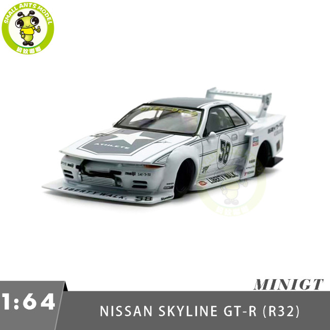1/64 Nissan Skyline GT-R R32 MINIGT Kaido Works TAS 2025 Diecast Model Toy Car Gifts For Friends Father