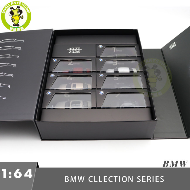 1/64 BMW 7 Series 7 Generations Souvenir Set  Almost Real Diecast Model Toys Car Gifts For Friends