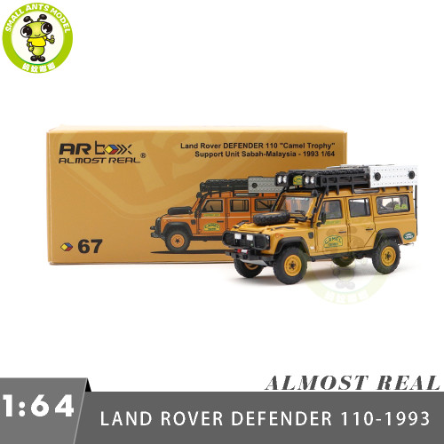 1/64 Land Rover Defender 110 Camel Trophy Support Unit Sabah-Malaysia 1993 Almost Real Diecast Model Car