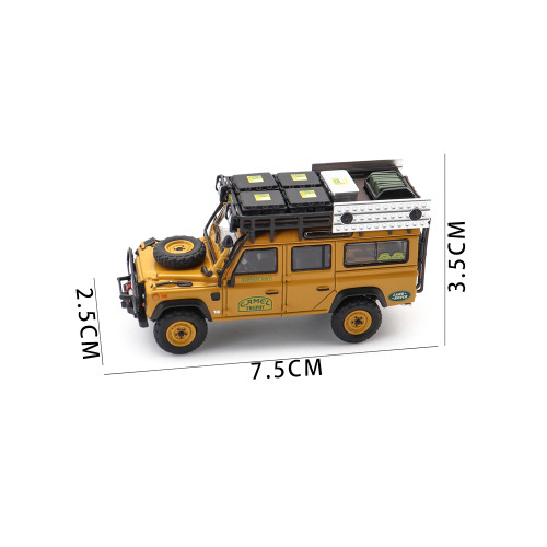1/64 Land Rover Defender 110 Camel Trophy Support Unit Sabah-Malaysia 1993 Almost Real Diecast Model Car