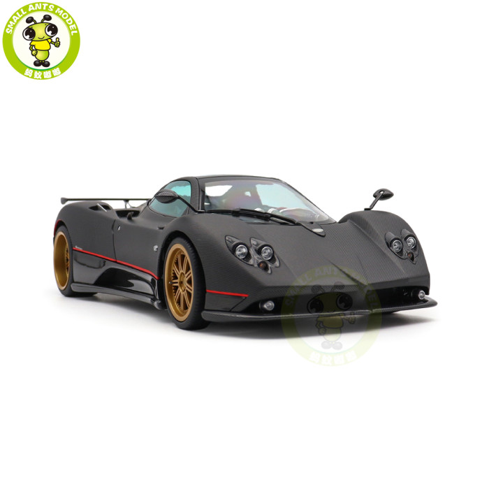 1/18 PAGANI ZONDA F 2005 Almost REAL 850411001 Matt Carbon Black Diecast Model Toy Car Gifts For Friends Father