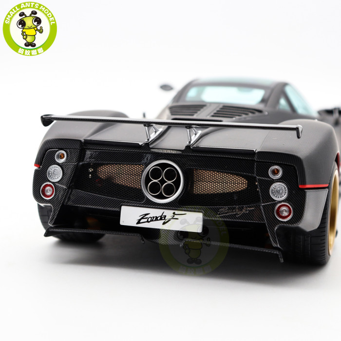1/18 PAGANI ZONDA F 2005 Almost REAL 850411001 Matt Carbon Black Diecast Model Toy Car Gifts For Friends Father