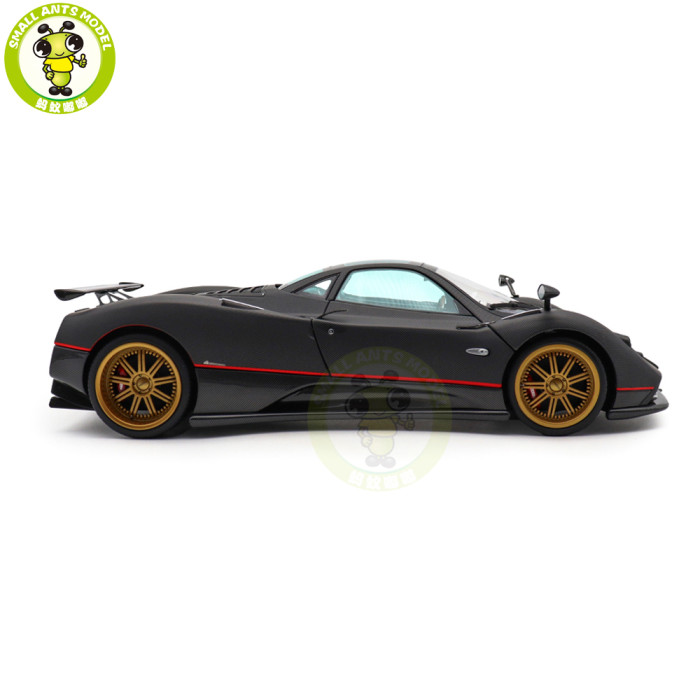 1/18 PAGANI ZONDA F 2005 Almost REAL 850411001 Matt Carbon Black Diecast Model Toy Car Gifts For Friends Father