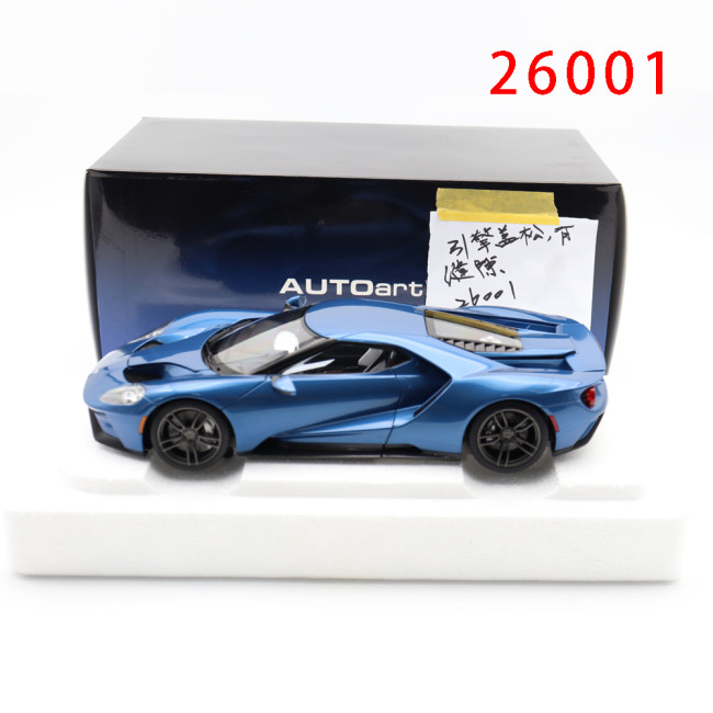 Defective 1/18 FORD GT 2017 Liquid Blue Autoart 72942 Model Toy Car Gifts For Father Friends