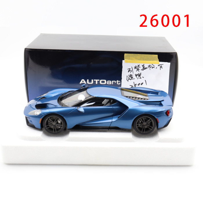 Defective 1/18 FORD GT 2017 Liquid Blue Autoart 72942 Model Toy Car Gifts For Father Friends