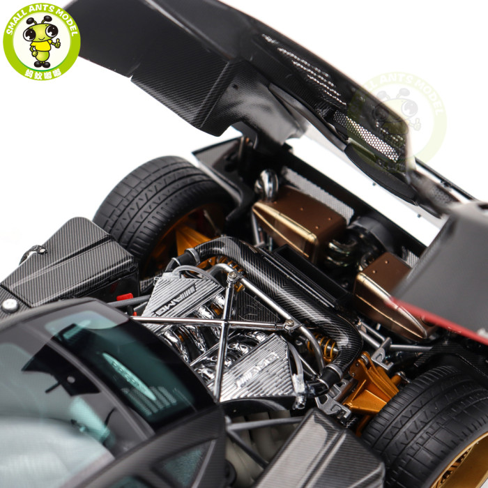 1/18 PAGANI ZONDA F 2005 Almost REAL 850411001 Matt Carbon Black Diecast Model Toy Car Gifts For Friends Father