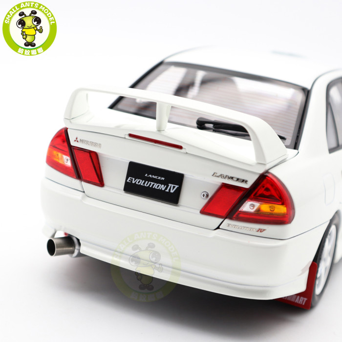 1/18 MOTORHELIX Mitsubishi EVO IV GSR Bonnet Rally Lamp Pod Diecast Model Toy Car Gifts For Father Friends