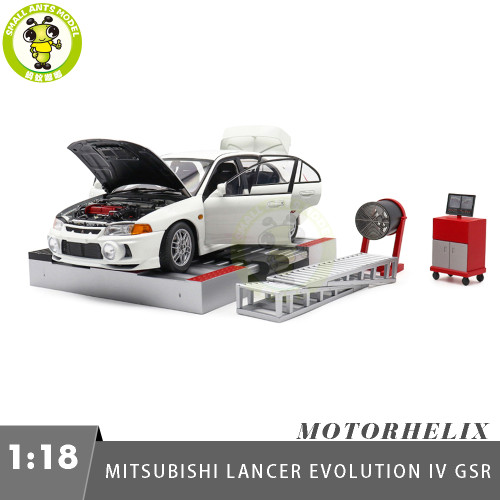 1/18 MOTORHELIX Mitsubishi EVO IV GSR w/Dyno Diecast Model Toy Car Gifts For Father Friends