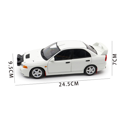 1/18 MOTORHELIX Mitsubishi EVO IV GSR Bonnet Rally Lamp Pod Diecast Model Toy Car Gifts For Father Friends