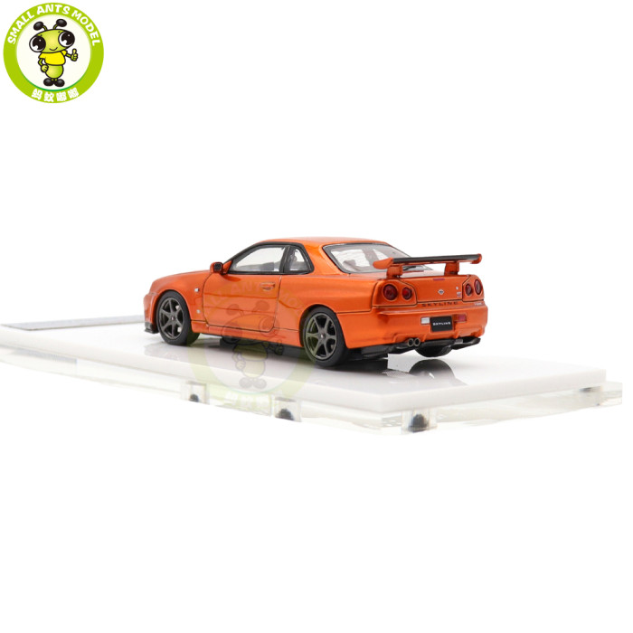 1/64 MOTORHELIX Nissan Skyline GT-R(R34) V-Spec ll Customized Diecast Model Toy Car Gifts For Father Friends