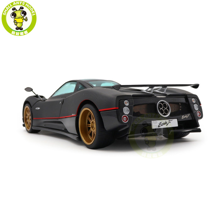 1/18 PAGANI ZONDA F 2005 Almost REAL 850411001 Matt Carbon Black Diecast Model Toy Car Gifts For Friends Father