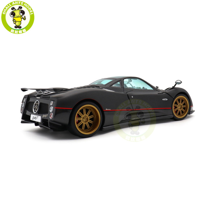 1/18 PAGANI ZONDA F 2005 Almost REAL 850411001 Matt Carbon Black Diecast Model Toy Car Gifts For Friends Father