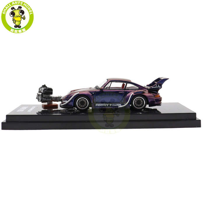 1/64 RWB Porsche 993 Army Girl Motorhelix Diecast Model Car Gifts For Friends