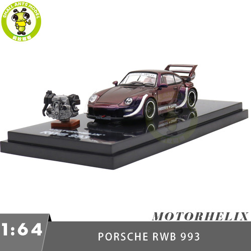 1/64 RWB Porsche 993 Army Girl Motorhelix Diecast Model Car Gifts For Friends