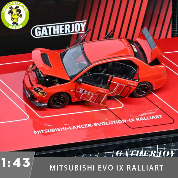 Pre-order 1/43 Mitsubishi Lancer EVO IX 9 RALLIART GATHERJOY Diecast Model Car Gifts For Friends
