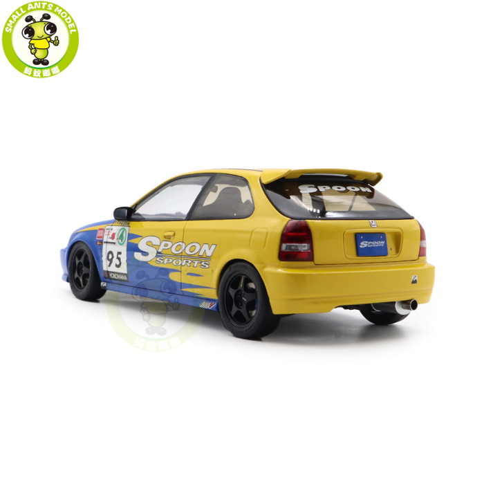 1/18 MOTORHELIX Honda CIVIC Type R EK9-120 Spoon Diecast Model Toy Car Gifts For Friends