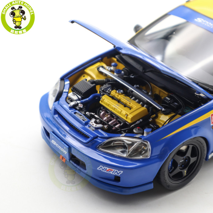 1/18 MOTORHELIX Honda CIVIC Type R EK9-120 Spoon Diecast Model Toy Car Gifts For Friends