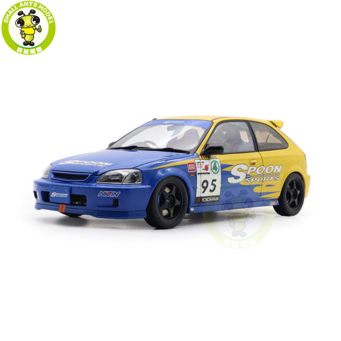 1/18 MOTORHELIX Honda CIVIC Type R EK9-120 Spoon Diecast Model Toy Car Gifts For Friends