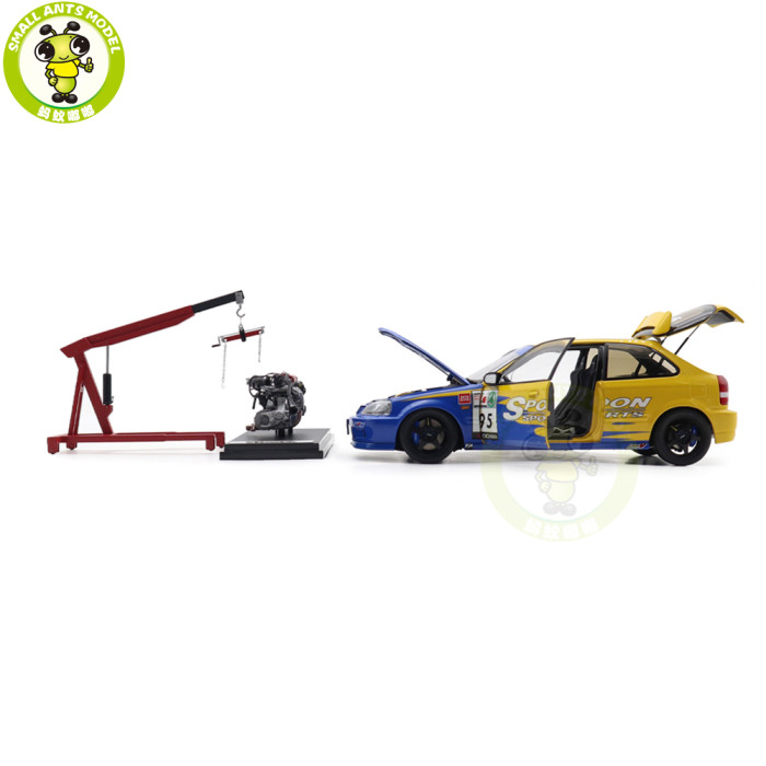 1/18 MOTORHELIX Honda CIVIC Type R EK9-120 Spoon Diecast Model Toy Car Gifts For Friends
