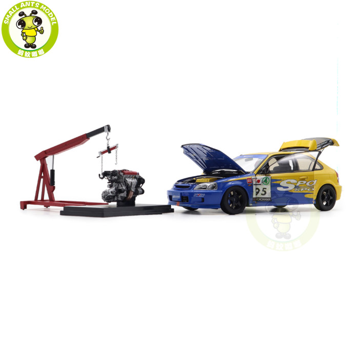 1/18 MOTORHELIX Honda CIVIC Type R EK9-120 Spoon Diecast Model Toy Car Gifts For Friends