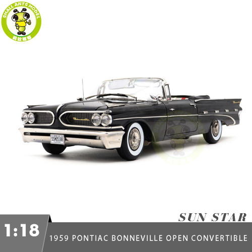 1/18 SUNSTAR 1959 Pontiac Bonneville Open Convertible Diecast Model Toy Car Gifts For Friends
