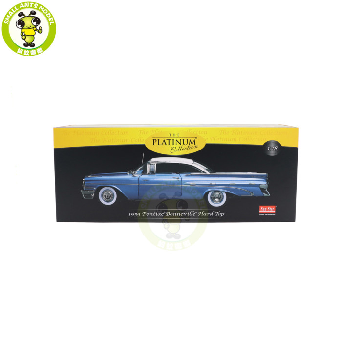 1/18 SUNSTAR 1959 Pontiac Bonneville Hard Top Diecast Model Toy Car Gifts For Friends