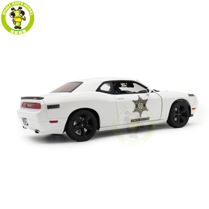 1/18 2010 Dodge Challenger SRT 8 Hazzard County Sheriff ACME Diecast Model Car Toys Gifts