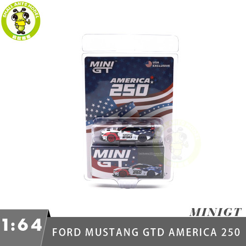 1/64 Ford Mustang GTD America 250 USA Exclusive LHD MINIGT Diecast Model Toy Car Gifts For Friends